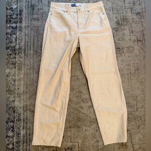 Old Navy High Rise OG Loose White Faux leather pants